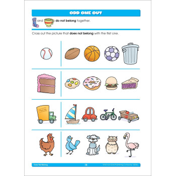 School Zone - Kindergarten Basics Workbook - 64 Pages, Ages 5 To 6, Reading & Math Readiness, Alphabet, Shapes, Patterns, Numbers 0-10, Beginning Sounds, And More (School Zone Basics Workbook Series)
