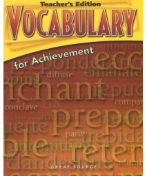 Great Source Vocabulary for Achievement: Teacher Edition Grade 12 Sixth Course