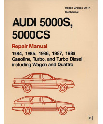 Audi 5000s, 5000cs: Official Factory Repair Manual, 1984, 1985, 1986, 1987, 1988 : Gasoline, Turbo, and Turbo Diesel, Including Wagon and Quattro (2 Volumes)