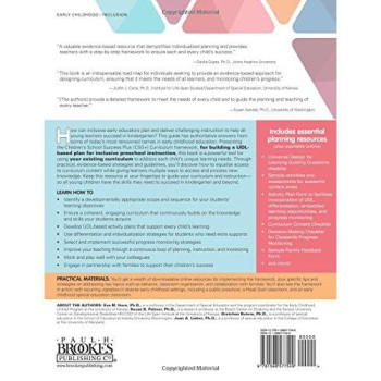 Six Steps to Inclusive Preschool Curriculum: A UDL-Based Framework for Children's School Success