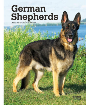 German Shepherds 2022 6 x 7.75 Inch Spiral-Bound Wire-O Weekly Engagement Planner Calendar | New Full-Color Image Every Week | Animals Dog Breeds Pets