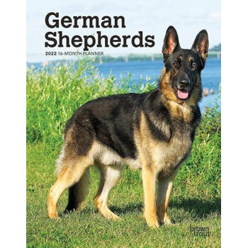 German Shepherds 2022 6 x 7.75 Inch Spiral-Bound Wire-O Weekly Engagement Planner Calendar | New Full-Color Image Every Week | Animals Dog Breeds Pets