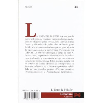 Carmina Burana: Antologa (Literatura / Literature) (Spanish Edition)
