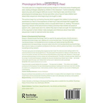 Phonological Skills and Learning to Read (Essays in Developmental Psychology)